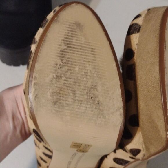 Chinese laundry leopard cheetah animal print w platforms high heel - Picture 11 of 14